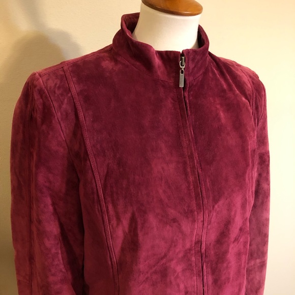 Genuine Leather Charter Club Purple Pink Jacket - Picture 6 of 11